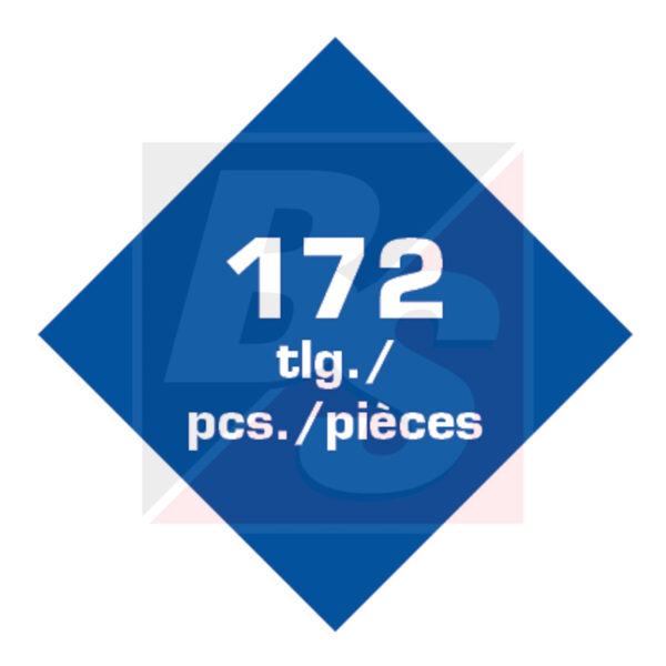 Steckschlüssel-Satz, 172-tlg, 1/4", 3/8", 1/2" – Bild 4